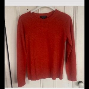 tahari 2ply cashmere sweater red Sweater